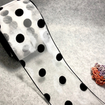 【オーガンジー】【6色】【80mm】【WHITE】オーガンジーリボン A413