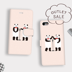 【 iPhone6 / 6s 限定 アウトレットセール 】 パンダ漫才 手帳型スマホケース ＜１＞