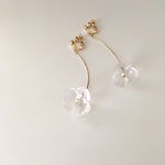 【2018夏新作】Tiny One-Flower Earrings / CRYSTAL