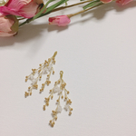 かすみ草風 小枝アクセサリー ピアス