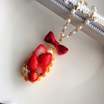 いちごとチェリーのプチタルト♡バッグチャームorネックレス