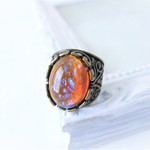 vintage メキシカンオパール 大ぶりな指輪 ドラゴンズブレス ヴィンテージ