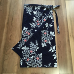 浴衣リメイク巻きスカート白花柄