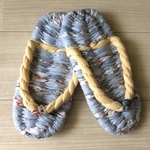 *送料無料*27cm*布ぞうり*ブルー×イエロー*