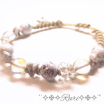 再販＊3༅೫貝殻に耳を傾けて೫༅ 天然石 パワーストーン ブレスレット