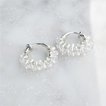 SV925SF*Crystal Quartz pavé pierced earring