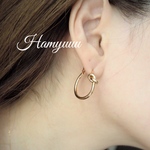 ノット デザイン フープピアス〈ゴールド〉