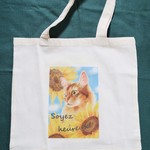 トートバッグ〈ひまわりと猫〉