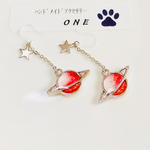 宇宙（赤） イヤリング ピアス