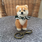 羊毛フェルト 柴犬キーホルダー
