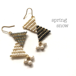 △stripe earrings△（black × grey）