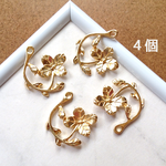 ▼４個▼お花のチャーム