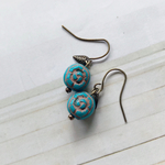 Luna.ターコイズのお花ピアス