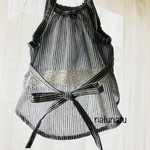 ストライプのキャミワンピSSサイズ完成品(ネイビー)