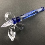 青のループ付きガラスペン