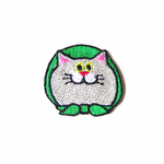 さすらいの白猫  刺繍ワッペン/ステッカー