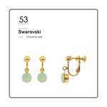 [7mm] Chrysolite opal Earrings [Swarovski]
