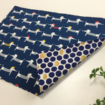 25×35㎝  ダックス☆ネイビー   ランチマットS  リバーシブル