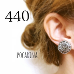 440＊ワンコイン♡シルバー 太陽ビーズ イヤリング ピアス