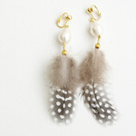 『mizutama』earrings / black and white