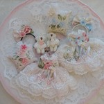 *～ペア＊2組set＊ローズ・ドレスset～* ミニスウィーツドール*オビツ11*