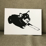 ★送料無料★〝遊んで欲しそうな…柴犬〟切り絵ポスター