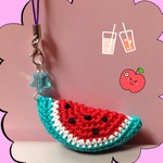 スイカ🍉のストラップ  レース糸使用(サービス品)