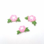 《再販×2》ピンク朝顔のピアス