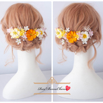 再.....入荷*　*大人気のチュコラブーケのシュフティ*　髪飾り　ヘッドドレス　結婚式　袴　振袖　ウェディング　カラードレス　披露宴　パーティー　前撮り　プリザーブドフラワー　花　ラプンツェル風　