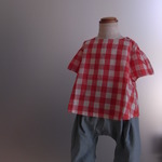 COTTON LINEN タックサルエルパンツ *ミント*　size 80