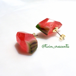 再販【ダイレクトタイプ】スイカ鉱石のピアス🍉