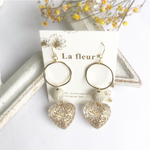 ハート♡のヴィンテージ風大振りイヤリング/ピアス
