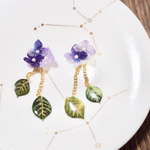 紫陽花のノンホールピアス