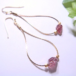 再々販【rock garnet】柘榴石・ピアス［ガーネット］