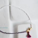 Tropical Fish Anklet = Navy x Lavender x White