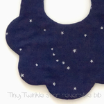 ♡小さなラメ星とデニム風ダブルガーゼのリバーシブルスタイ♡navy