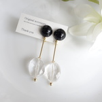black × clear イヤリング/ピアス