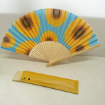 扇子と本革の扇子ケース　No.35