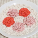 ５個セット❇︎35㎜レーシーな小花🌹の立体モチーフF