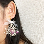 【受注製作】花束ピアス/イヤリング【ライラック】