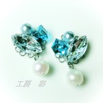 ☆新作☆淡水パールとビジューの耳飾り（ピアス・イヤリング）