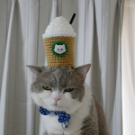 コーヒー フラペチーノ 猫用帽子  
