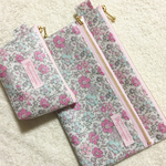 輸入リバティ クラリス パステル ポーチセット