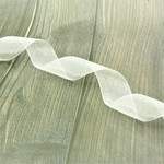 ホワイトオーガンジリボン　28ｍｍ*5000mm