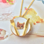 猫の妖精ケットシーのテーブルマナー♪ネックレス
