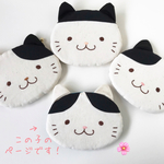 ふんわり☆ねこさん　ミニポーチ♪　しろくろさん①