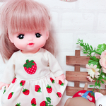 ホワイト♡いちごちゃん ワンピース メルちゃん