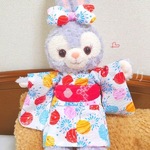 ステラルーの浴衣🐰Ｂ*カラフルヨーヨーと花火柄　Ｓサイズヌイグルミ用コスチューム