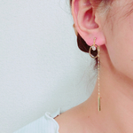 ジルコニアのロングピアス