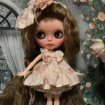 ブライス アウトフィット・ドール 服・薔薇柄ピンクのワンピセット・送料無料！お値下げです！